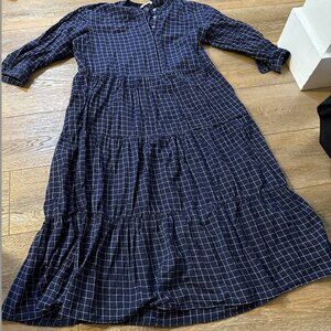 Jenni Kayne James Dress - Blue Plaid S/M - Sample
